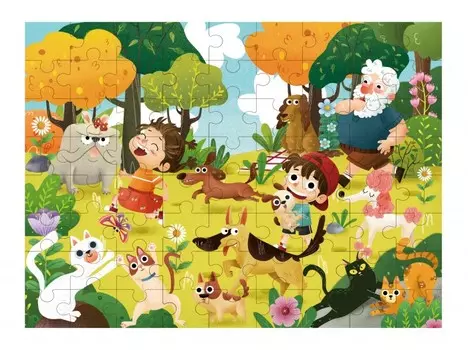 Деревянная игрушка Tooky Toy Пазл Зоопарк