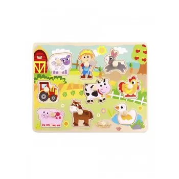 Деревянная игрушка Tooky Toy Рамка-вкладыш Ферма