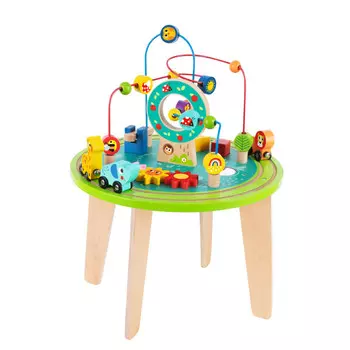 Деревянная игрушка Tooky Toy Развивающий столик-бизиборд 5 в 1