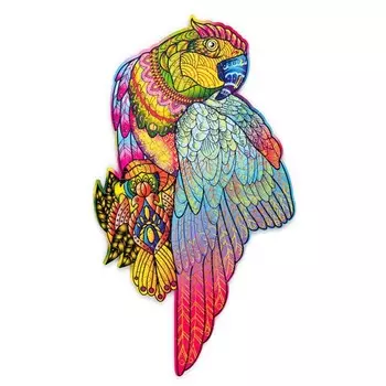 Деревянная игрушка Wood Trick Пазл Яркий Попугай (153 элемента)