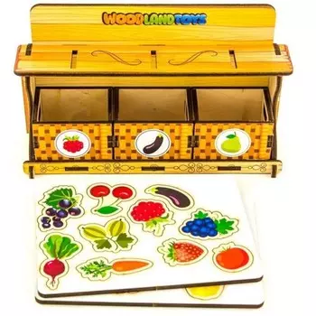 Деревянная игрушка Woodland Комодик Фруктовая лавка