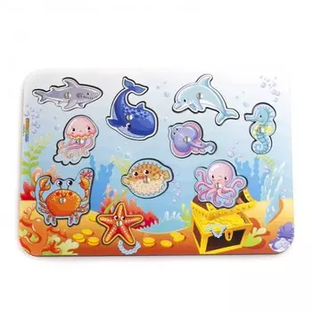 Деревянная игрушка Woodland Магнитная рыбалка Морской