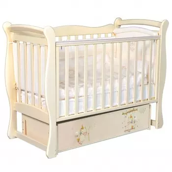 Детская кроватка ByTwinz Camellia Радужные единороги