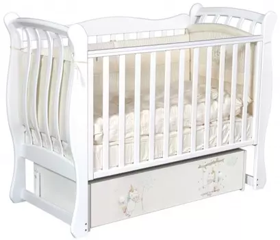 Детская кроватка ByTwinz Tiffany Радужные единороги