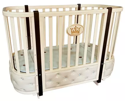 Детская кроватка ByTwinz Violetta 6 автостенка (поперечный маятник)