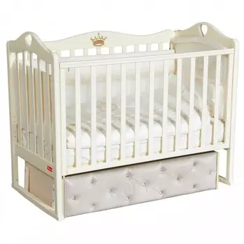 Детская кроватка Francesca Erika Premium мягкий фасад, автостенка, ящик (универсальный маятник)