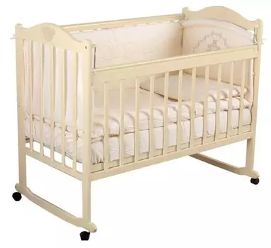 Детская кроватка Incanto Pali с мишкой без ящика колесо-качалка