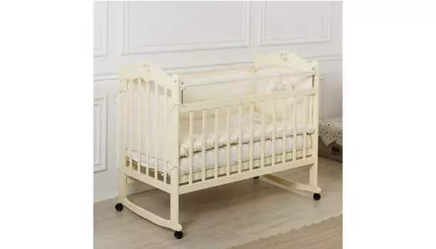 Детская кроватка Incanto Sofi с сердечком без ящика колесо-качалка