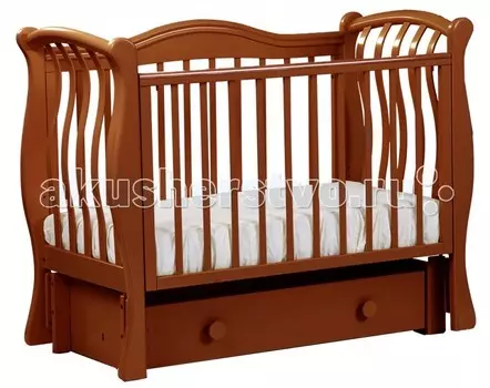 Детская кроватка Кубаньлесстрой БИ 08.3 Маргаритка маятник продольный