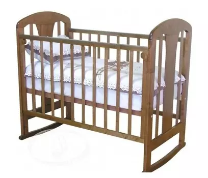 Детская кроватка Можга (Красная Звезда) С 703 ЗН Вилона накладка Жираф (качалка)