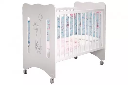 Детская кроватка Можгинский лесокомбинат Laluca Руслана Жирафик без ящика