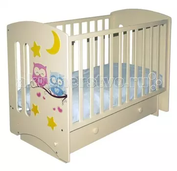 Детская кроватка Можгинский лесокомбинат Laluca Софи Совята поперечный маятник