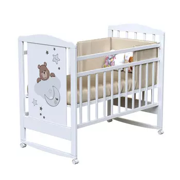 Детская кроватка ВДК Birba колесо-качалка