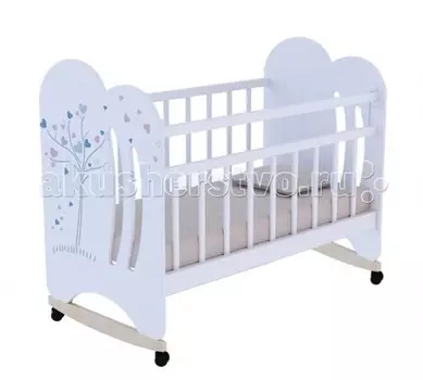 Детская кроватка ВДК Wind tree фигурные спинки колесо-качалка