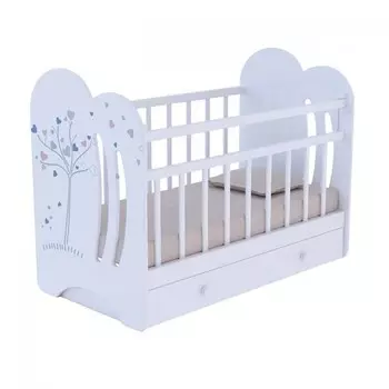 Детская кроватка ВДК Wind tree фигурные спинки с ящиком маятник поперечный