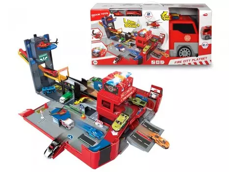 Dickie Набор Складная пожарная машина свет, звук 49 см