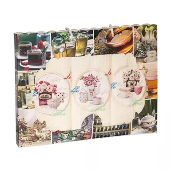 Dinosti Набор вафельных полотенец Цветочный чай 60х33 см 3 шт.