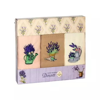 Dinosti Набор вафельных полотенец Лаванда 60х33 см 3 шт.