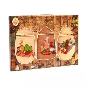 Dinosti Набор вафельных полотенец Приправы 60х50 см 3 шт.