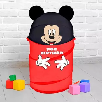 Disney Корзина для игрушек Мои игрушки Микки Маус и его друзья с ручками и крышкой 2732136