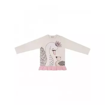 Diva Kids Лонгслив для девочки Лебеди DK-073