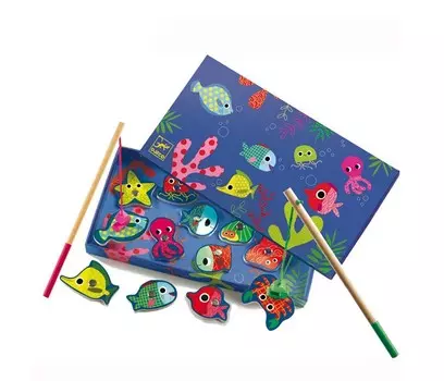 Djeco Настольная магнитная игра рыбалка Цвета