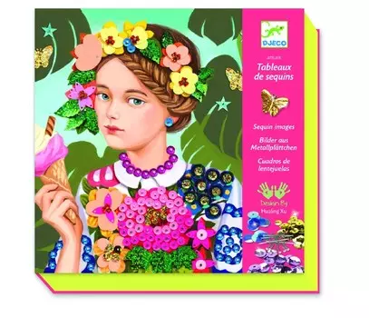 Djeco Набор для творчества Пайетки Девочка