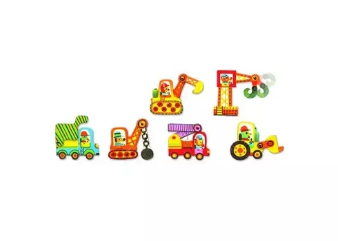 Djeco Пазл Дуо Машинки 12 элементов