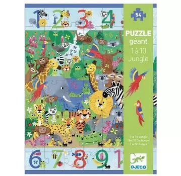 Djeco Пазл Джунгли 1-10 (54 детали)
