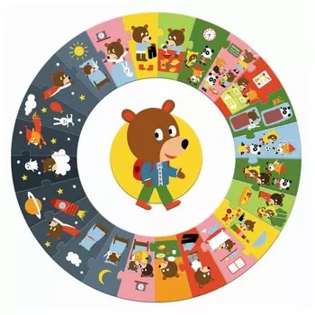 Djeco Пазл гигант Мой день 24 детали