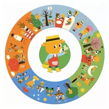 Djeco Пазл гигант Мой год 24 детали