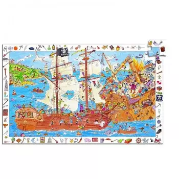 Djeco Пазл и игра на наблюдательность Пираты 100 деталей