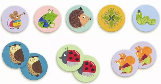 Djeco Развивающая игра Мемо Животные