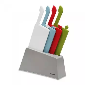 DOSH | HOME Набор разделочных досок с подставкой Tucana 4 шт.