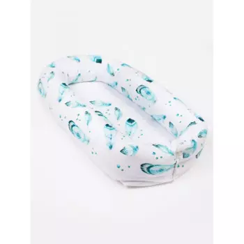 Dr. Hygge Кокон-гнёздышко для сна малыша Перья крупные