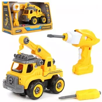 Drift Конструктор-скрутка на радиоуправлении Кран строительный со звуком