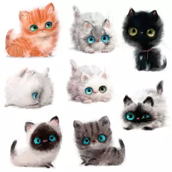 Дрофа Декоративные наклейки Котята 19 шт.