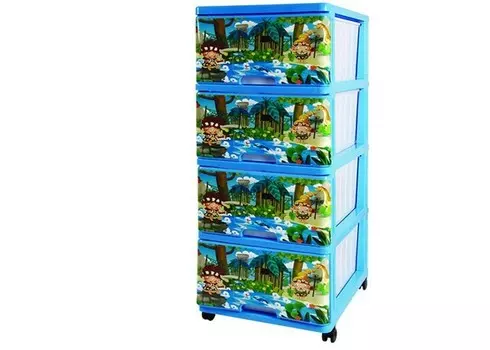 Дунья Догуш Комод 4-х секционный с рисунком 040311