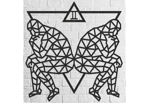 Eco Wood Art Деревянный декор Панно Ewa Design Знаки Зодиака Близнецы