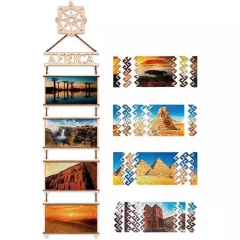 Eco Wood Art Деревянный двусторонний пазл Ewa Карта мира Африка 70x18 см