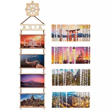 Eco Wood Art Деревянный двусторонний пазл Ewa Карта мира Азия 70x18 см