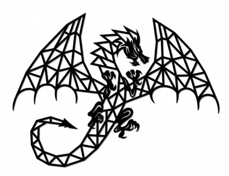 Eco Wood Art Деревянный интерьерный пазл Ewa Design Дракон