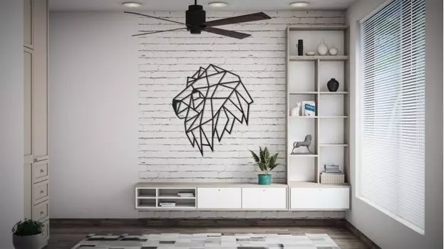 Eco Wood Art Интерьерный пазл Голова льва