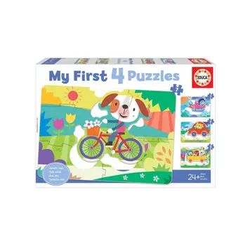 Educa Игрушка-головоломка пазл Мои транспортные средства 4 в 1