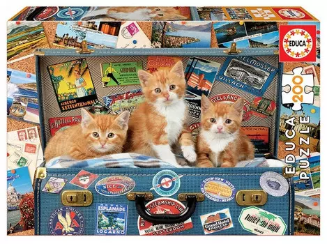 Educa Пазл Котята путешественники 200 деталей
