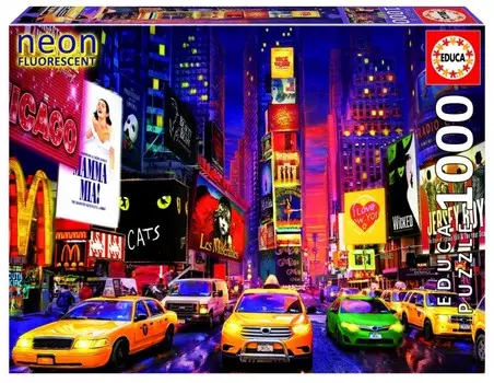 Educa Пазл с неоновым свечением Таймс-сквер (1000 деталей)