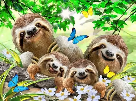 Educa Пазл Семейное селфи ленивцев 500 деталей