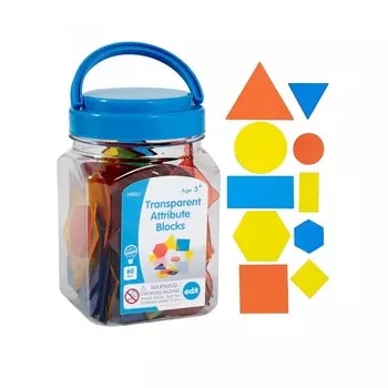 EDX Education Счетный материал Блоки фигурные прозрачные