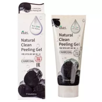 Ekel Пилинг-скатка с древесным углем Natural Clean peeling gel Charcoal 180 мл