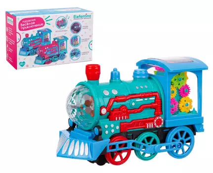 Elefantino Паровозик световые эффекты катается под веселую мелодию